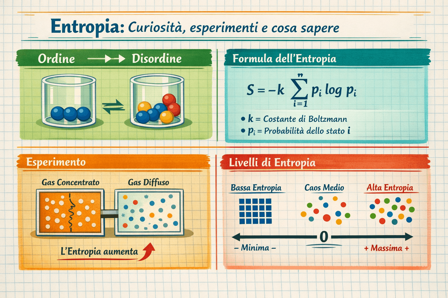 Entropia: curiosità, esperimenti e cosa sapere