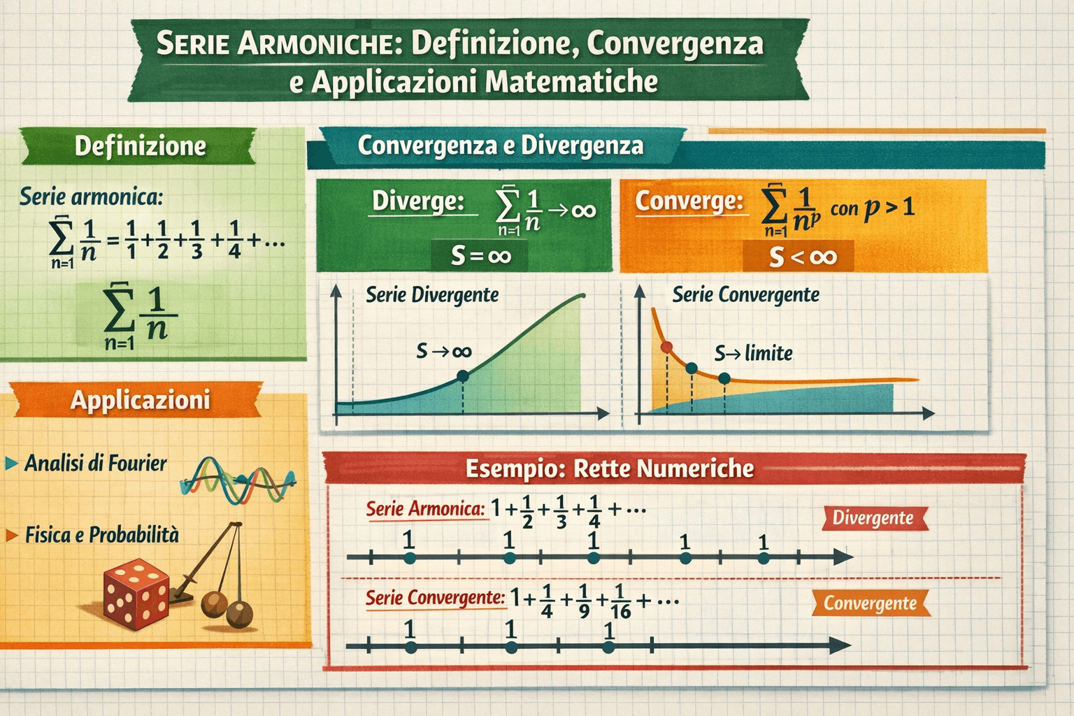 Serie armoniche: Definizione, Convergenza e Proprietà